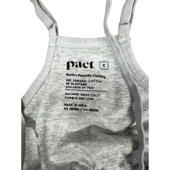 Pact Organic Cotton Jumpsuit Size S Grey Lounge Racerback Adjustable Relaxed - Picture 3 of 9